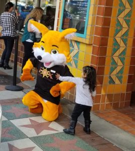 Kit the Fox in front of Box Office